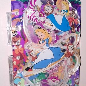 New! Alice in Wonderland A6 Size Acrylic Shaker Notebook With Paper